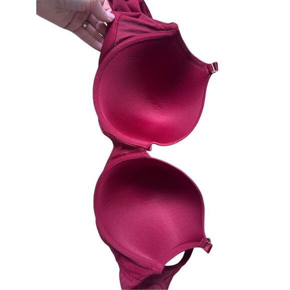 Torrid Perfect T-Shirt Push-Up Bra size  42DDD 42F Rhubarb Animal Print Red - Picture 5 of 9